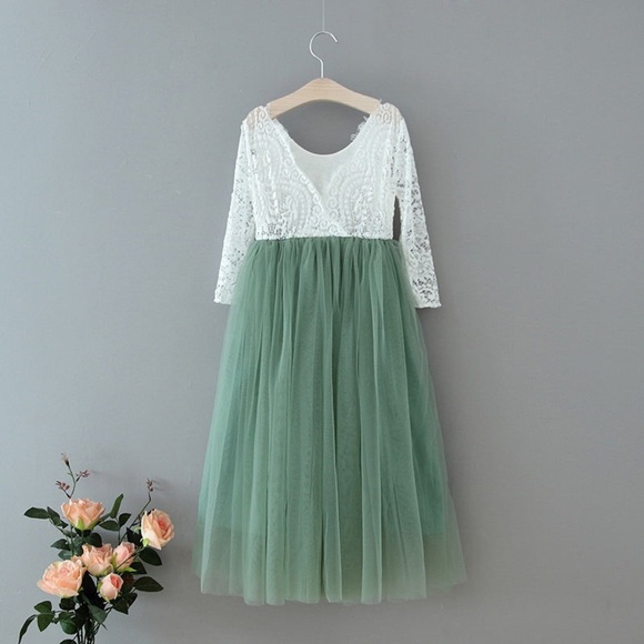 NWOT Evathan Elegant White and Green Lace Dress- XL - Picture 2 of 9